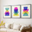 Bright Stack I - Impression personnalisée de qualité supérieure avec cadre mat - 3 pièces-478690062-478690058