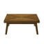 Table basse carrée en bois brun noyer