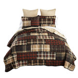 LJ Plaid 2pc Cotton  Quilt Set
