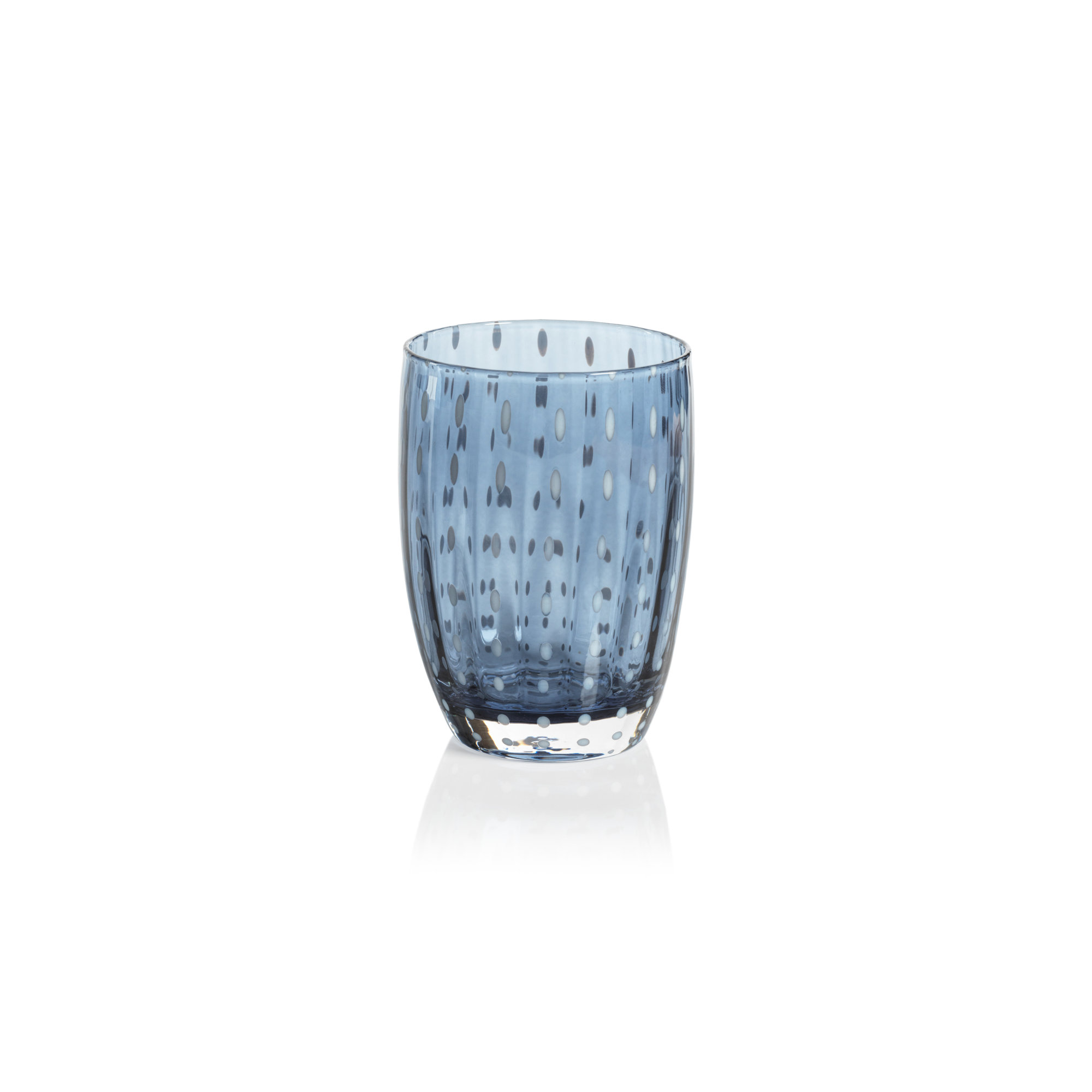 Pescara Dot Tumbler Glasses, Navy Blue
