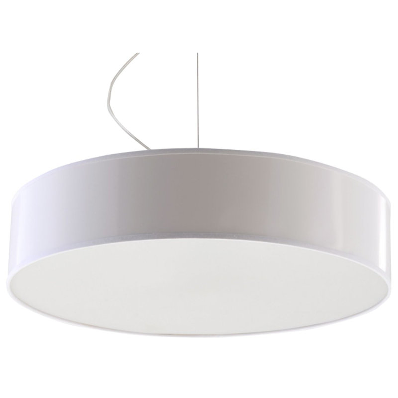 Brescia 3 - Light White Drum Pendant, White