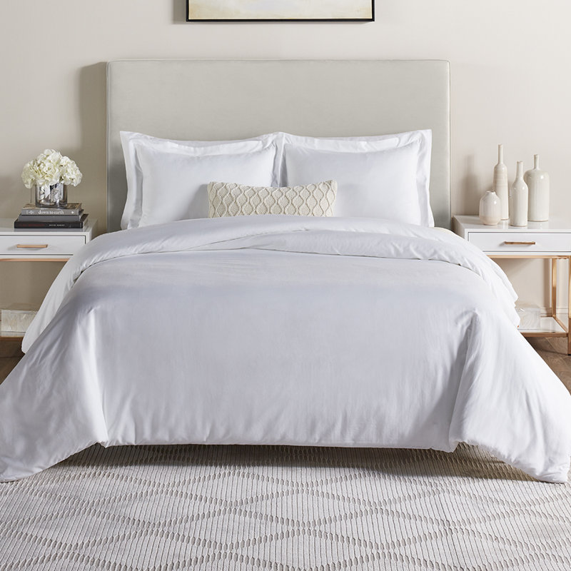 Duvet Cover, White, Cal. King Duvet Cover+2King Shams+2Pillowcase