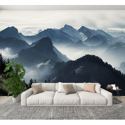 Peel and Stick Wallpaper alps seen Mount Kronberg Alps Nature Switzerland Wall Murals 100"H x 144"W Removable PVC Wall Paper Self-Adhesive Wall Paintings Art Decor for Bedroom Living Room
