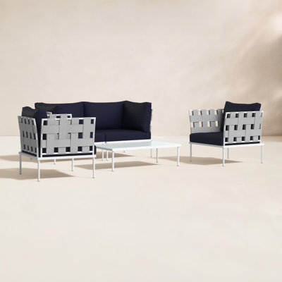 Ensemble de canapé modulaire d'extérieur en aluminium 5 pièces Harmony
