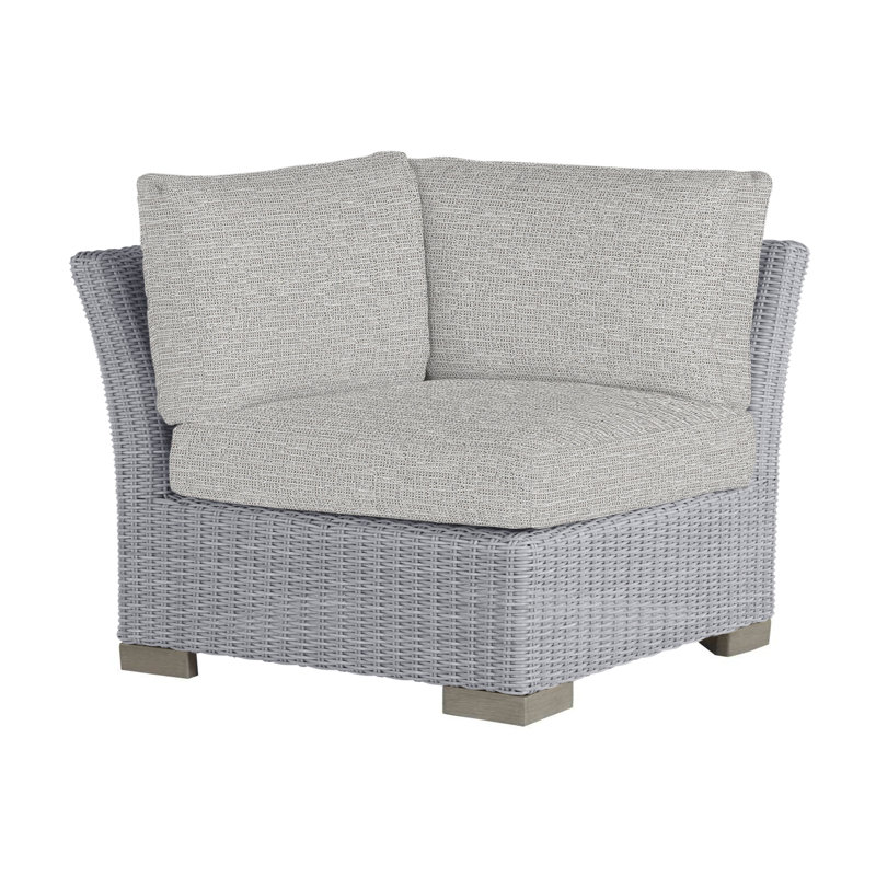 Club Woven Patio Lounge Chair with Cushions, Oyster, Tweed Toffee, No Welt
