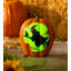 Glow in the Dark Pumpkin with Witch and Moon Figurine