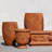 Rust Color Large Cement Planter with Weave Design-1435283423