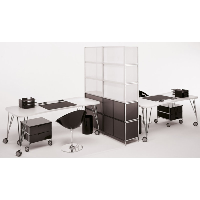 Mobil Drawer Storage, Translucent Cobalt, With Wheels, 6 Hi