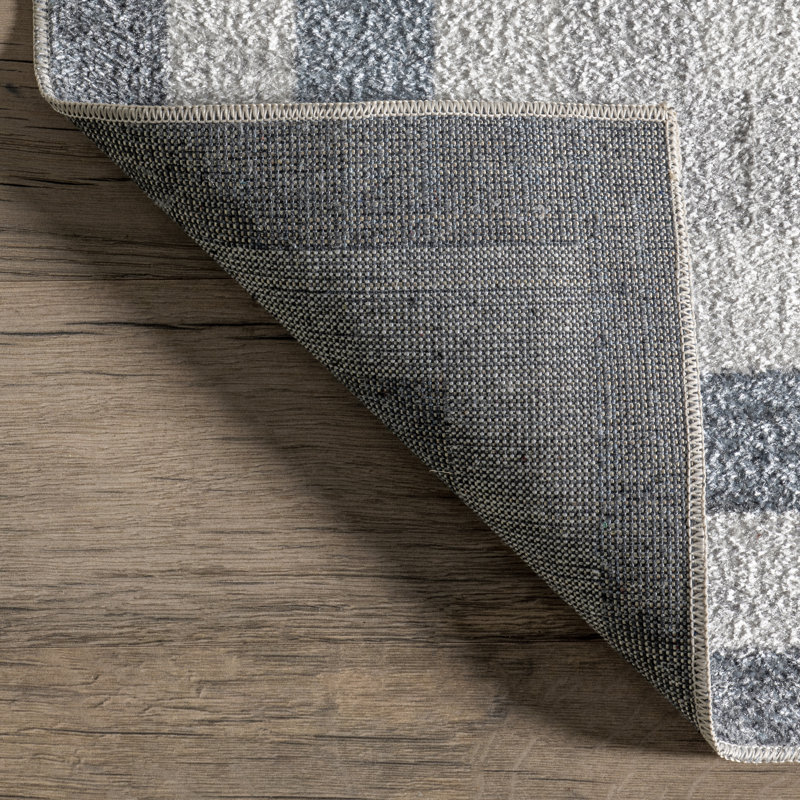 Alienor SpinClean Striped Machine Washable Area Rug, Rectangle 10' x 14'