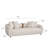 Capri Modern Curved Upholstered Sofa with Deep Seating