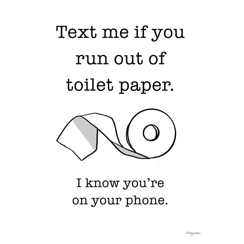 «Text Me» par Molly Mattin, Pas de tapis, Cadre photo noyer, H 16 po x l 12 po