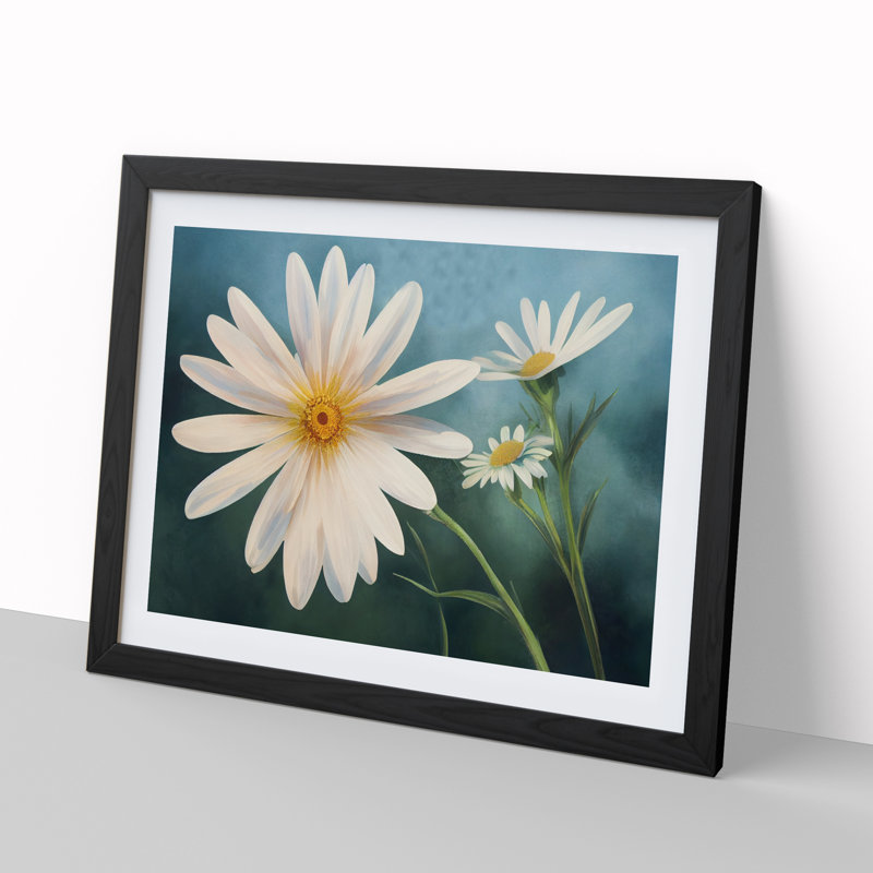 Extraordinary Daisy Flowers - Framed Print, Black Framed, 46cm H x 64cm W x 2cm D