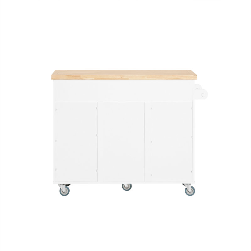 Dayna Solid Wood Top Kitchen Island