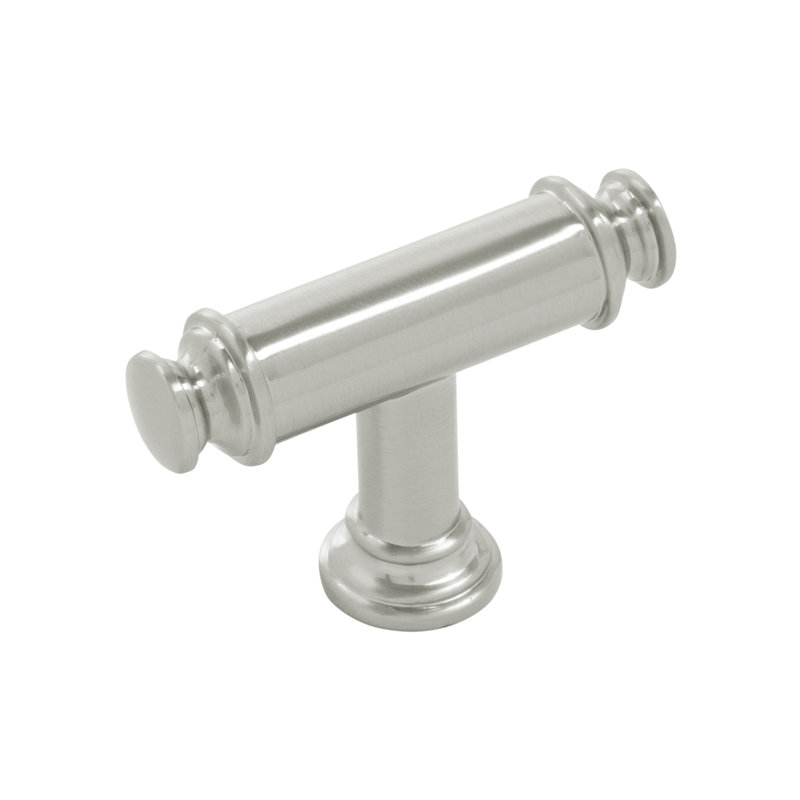 Berkshire Collection T-Knob - 2-1/8" x 11/16 " Cabinet Knob - Farmhouse Hardware for Drawers & Cabinets, Satin Nickel