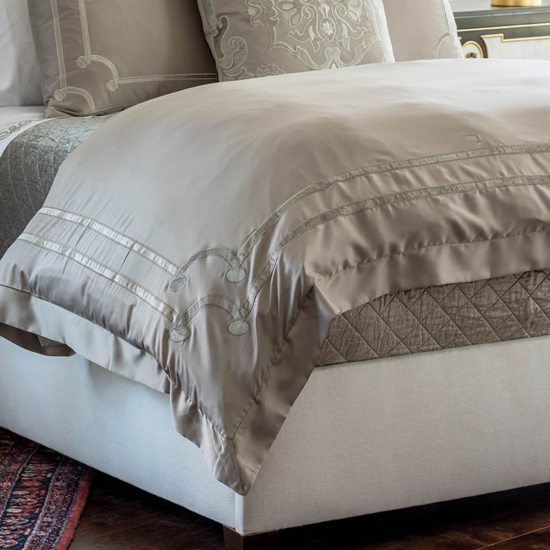 Vendome Duvet Cover, King, Taupe/Fawn