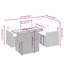  5 Piece Patio Sofa Set With Cushions Poly Rattan-782770687-782770686
