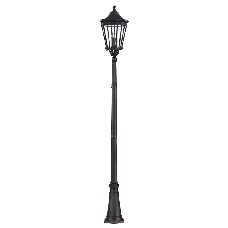 Tilda Mirrored Lamp Post (Full), Black