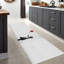 Tapis décoratif décoratif non tissé à motif floral bleu et crème pour un intérieur élégant et confortable-114332795