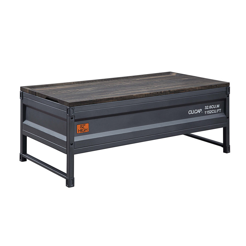 Table basse à plateau relevable avec rangement Diaundra