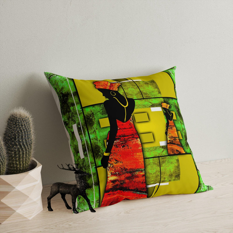 Coussin lavable de qualité supérieure, 17,0 x 17,0 pouces, 50% coton / 50% polyester, rembourrage en silicone, fermeture à glissière dissimulée | Doux, confortable et repassable | Parfait pour la décoration intérieure, le salon et la chambre à cou