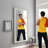 Azsha Modern Framed Floor Mirror, Full Length Wall Mirror for Bedroom Vanity Mirror 66"L x 32"W