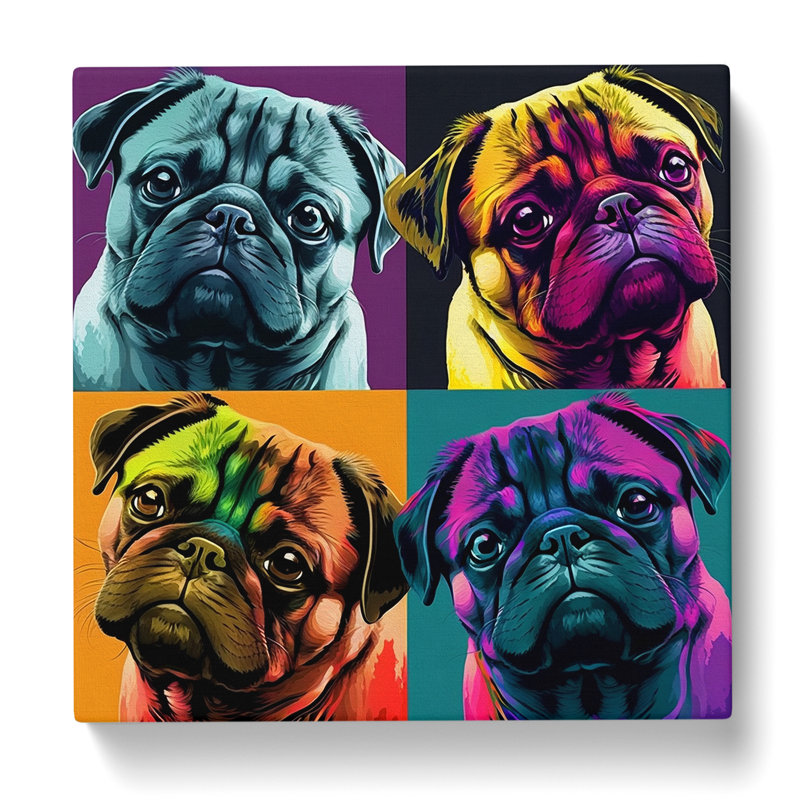Pug Pop - No Frame Print, 50cmH x 50cmW