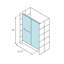 Glissière de porte de douche semi-sans cadre 54,75 po x 56 po Bull Shoals-20616926-20630619