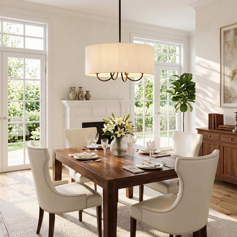 4 - Light Chandelier, Bronze