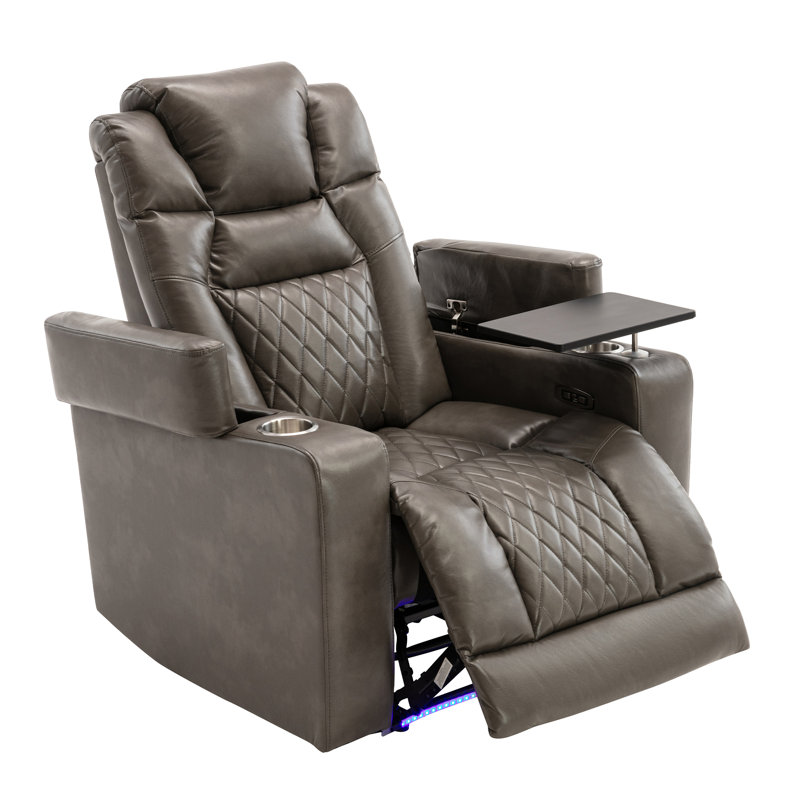 Fauteuil inclinable Power Motion, Similicuir gris