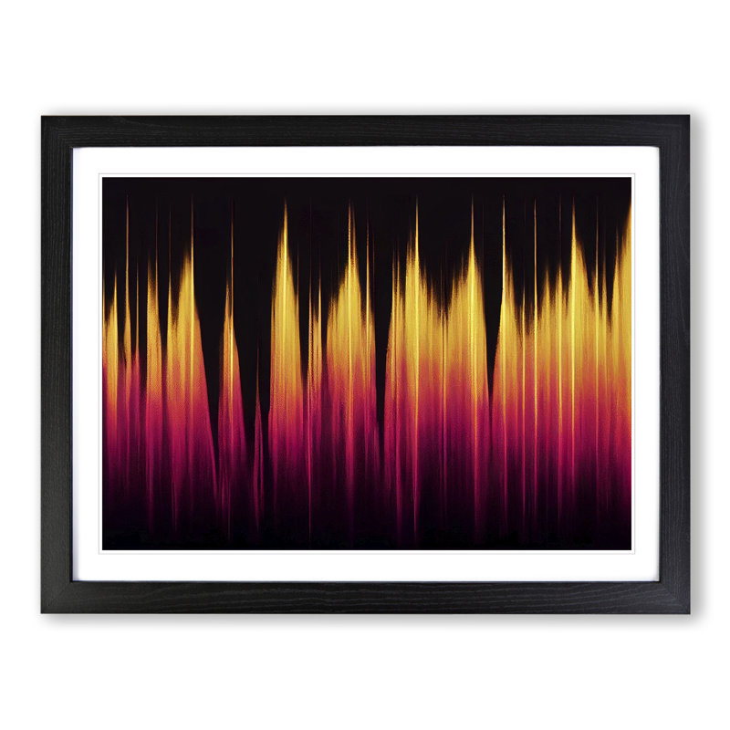 Electronic Audio Sound Bar Vol.5 Abstract - Single Picture Frame Print, Black , 34cm H x 46cm W x 2cm D