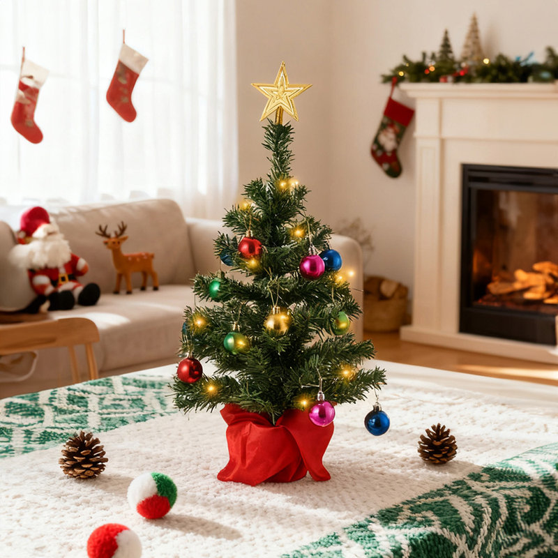 2.1' H Artificial Pine Christmas Tree