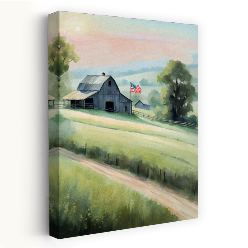 Art contemporain Peaceful Abstract Contemporary Landscape Architecture, H 60 po x l 40 po
