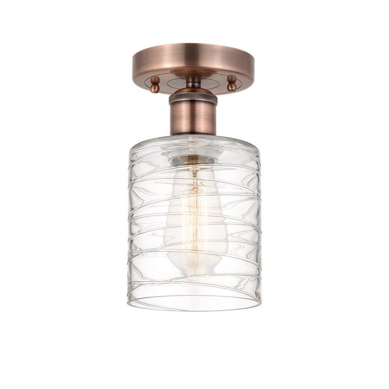Plafonnier semi-encastré 5 lumières Anelise, Cuivre antique