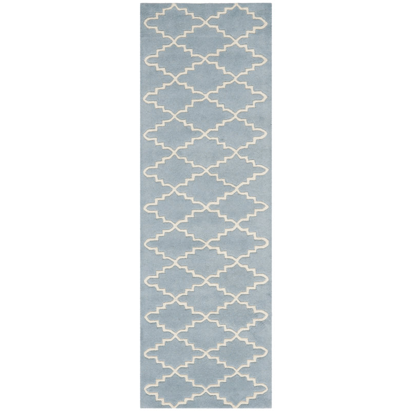 Carolene Hand Tufted Wool Geometric Rug, Runner 2'3" x 9'