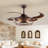 Caronni 48'' Retractable Blades Ceiling Fan with Remote Control and Light Kit Included-2037490188