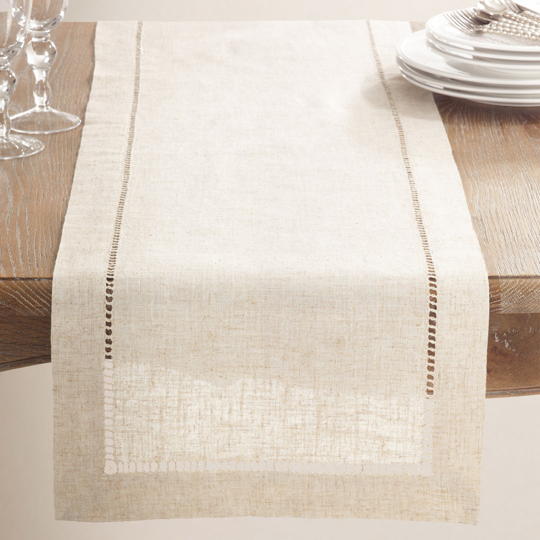 Cowen Hemstitched Table Runner Birch Lane™ 