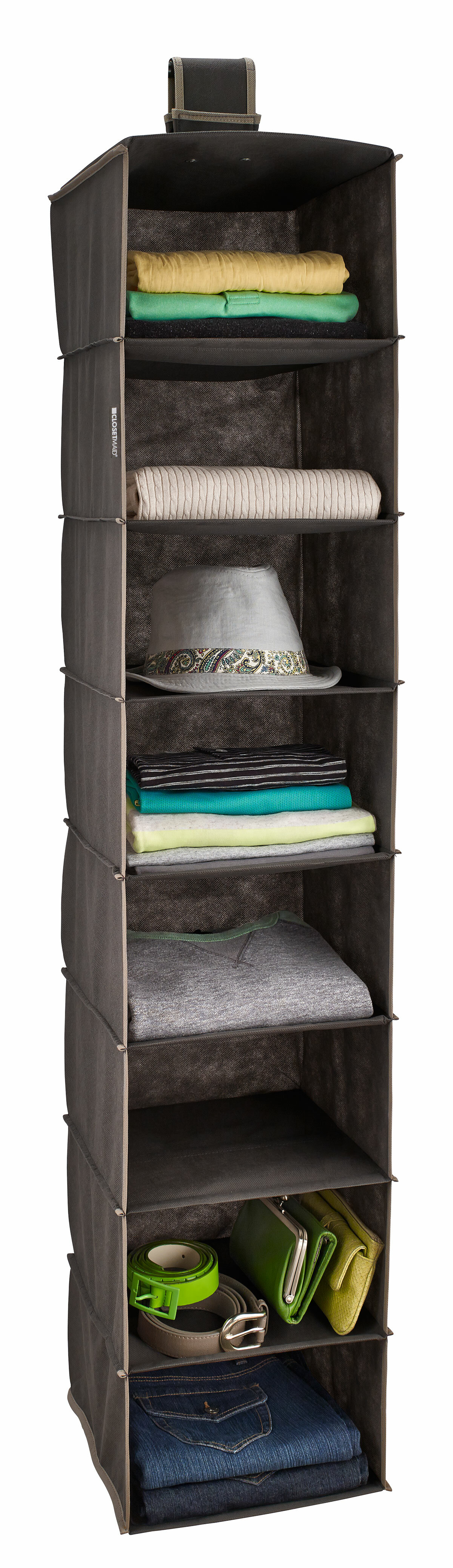 Zober 10-Shelf Hanging Closet Organizer 5 1/2 Wide, 10 1/2 Deep