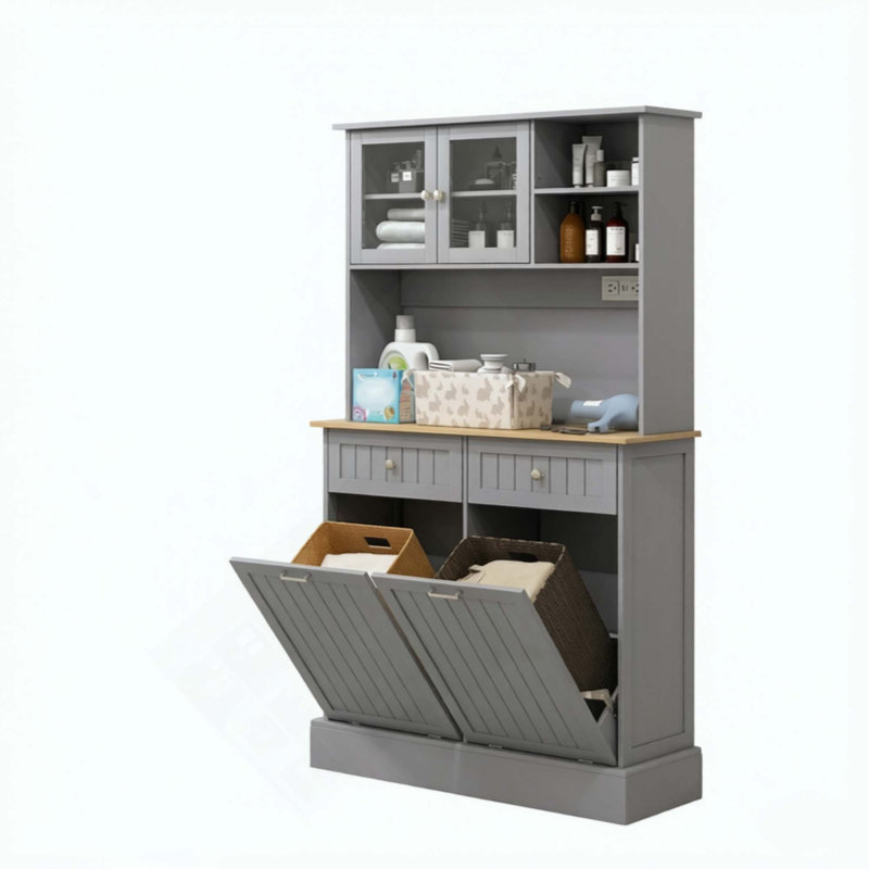 Armoire de rangement autoportante pour salle de bain, armoire de rangement pour couloir, armoire de cuisine, armoire de cuisine avec station de charge