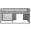 Lit mezzanine simple avec armoire et tablette - gris-1976283201