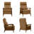 27.2”Wide Recliner Top Genuine Leather with Push-Back Function Solid Wood Frame and Arms For Living room Entertainment room Study(Set of 2)-314019558