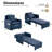 87''W 3-In-1 Convertible Sleeper Chair Bed, 3-Section Extra Length Adjustable Backrest  With 2 Cushions & Storage Bag-1712303259