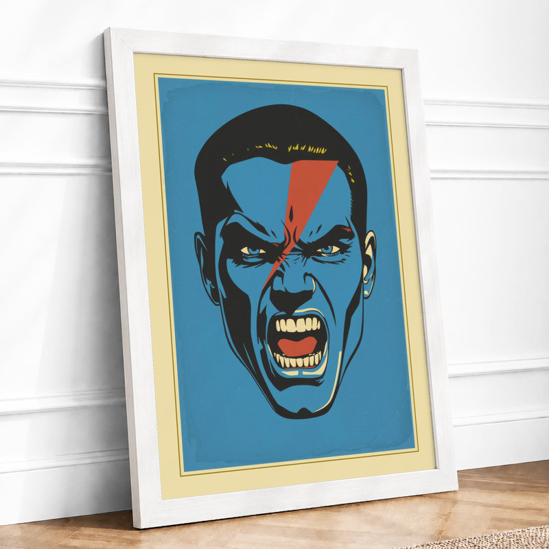 Defiant Visage Pop Art - Print, A3 - 42.0 x 29.7 cm, White