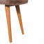 Banc en tissu de fausse fourrure en bois massif, rembourré, pieds nordiques, moka et brun