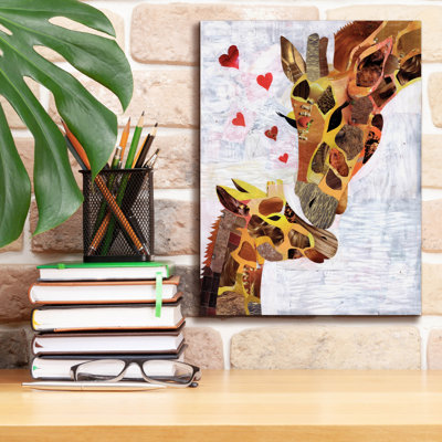 'Sweet Giraffes' by Artpoptart Canvas Wall Art