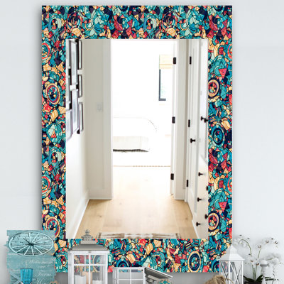 Géométrique dessiné à la main - miroir moderne - miroir mural imprimé