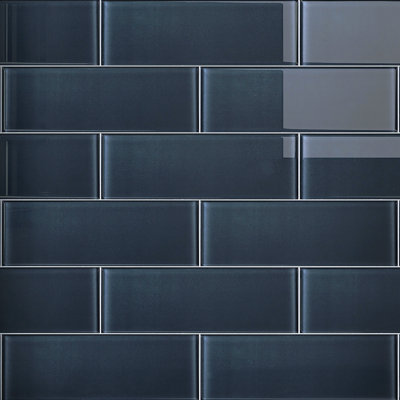 Supreme Tile Crystile 4" x 12" Glass Mosaic Subway Tile