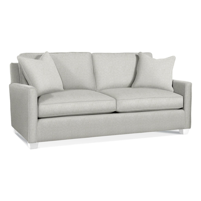 Nicklaus Sofa, Gel Memory Foam Mattress, Frond Melon; 0448-24, Frost White