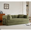 Canapé-lit convertible avec coussin cylindrique, canapé-lit pliant en velours côtelé avec cadre de forme fixe, canapé-lit de salon pour la chambre à coucher (vert)-145506678