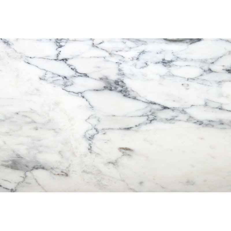 «Ansleigh White Marble Texture» par - Impression sur toile tendue, H 8 po x l 12 po