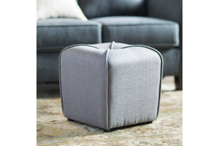 Quane 16.5" Tufted Square Cube Ottoman
